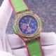 Hublot Big Bang Jeans Red&Green Rubber Strap Blue Dial Replica Watch (2)_th.jpg